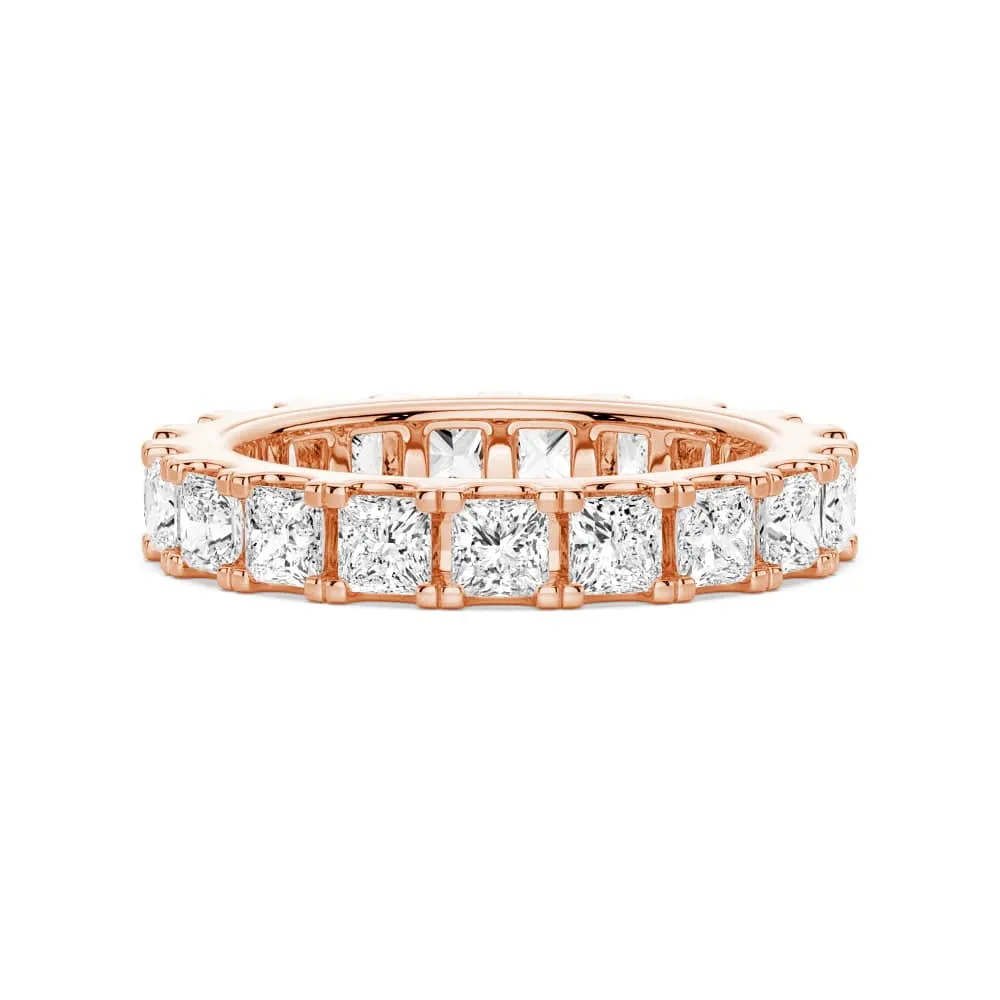 Tasteful Accent Unique Treasures 5ctw. Princess Cut Moissanite Eternity Band