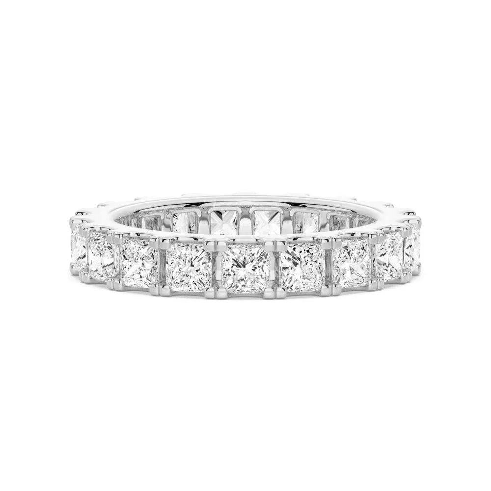 Handcrafted Design 5ctw. Princess Cut Moissanite Eternity Band