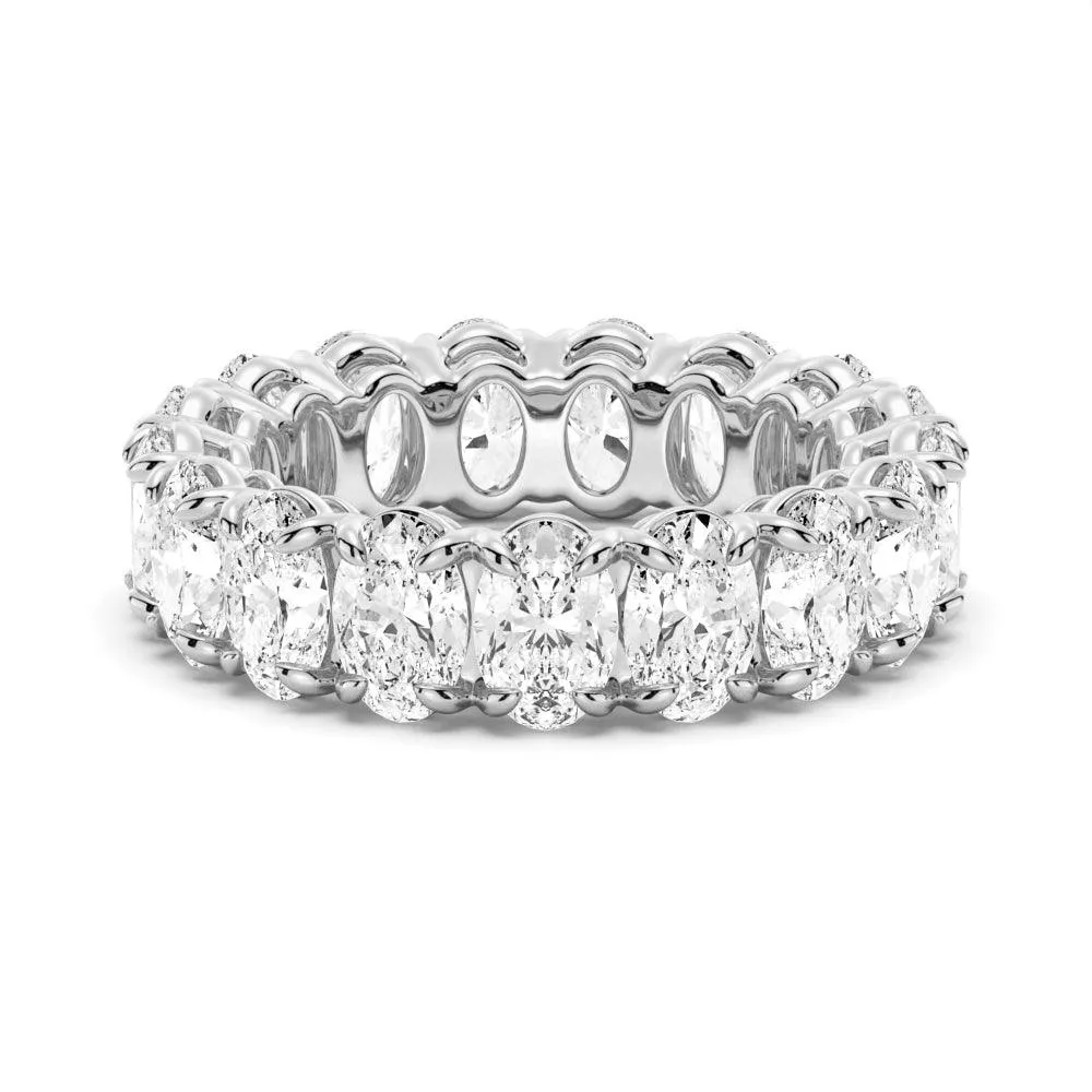 9 CT. Moissanite Oval Cut Eternity Band Son Gift Daily Detail