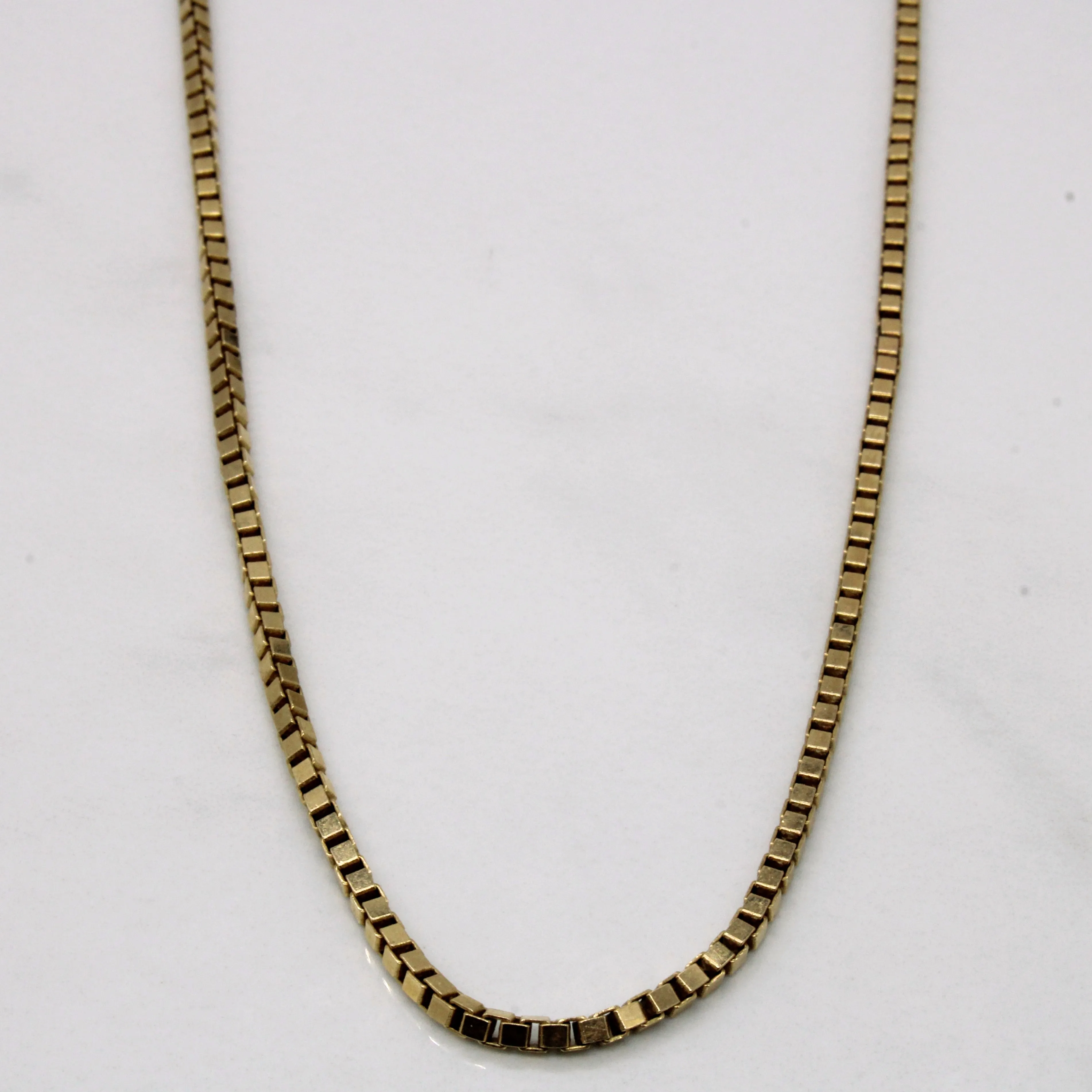 9k Yellow Gold Box Link Choker | 15" | Cool Moment