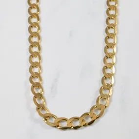 9k Yellow Gold Cuban Chain | 20.5" | Glam Focus Shiny Jewelry Pieces