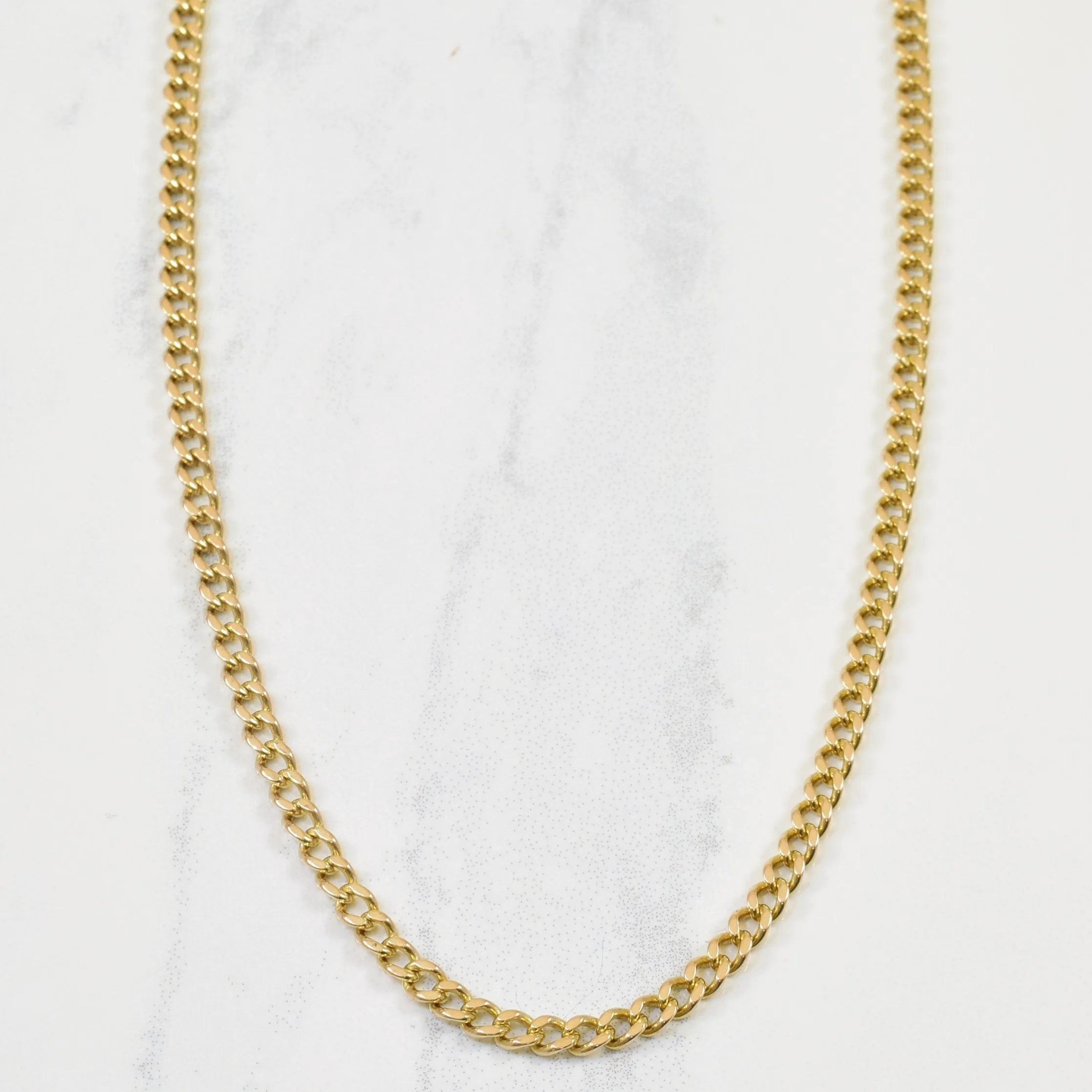 9k Yellow Gold Curb Chain | 16" | Clean Accent Luxury Vibe