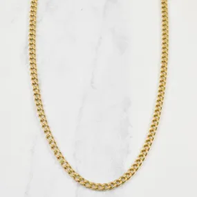 9k Yellow Gold Curb Chain | 16" | Clean Accent Luxury Vibe
