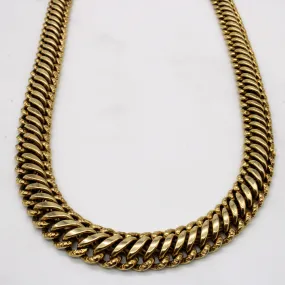 9k Yellow Gold Graduated Width Necklace | 15" | Glam Lookbook Minimal Glow