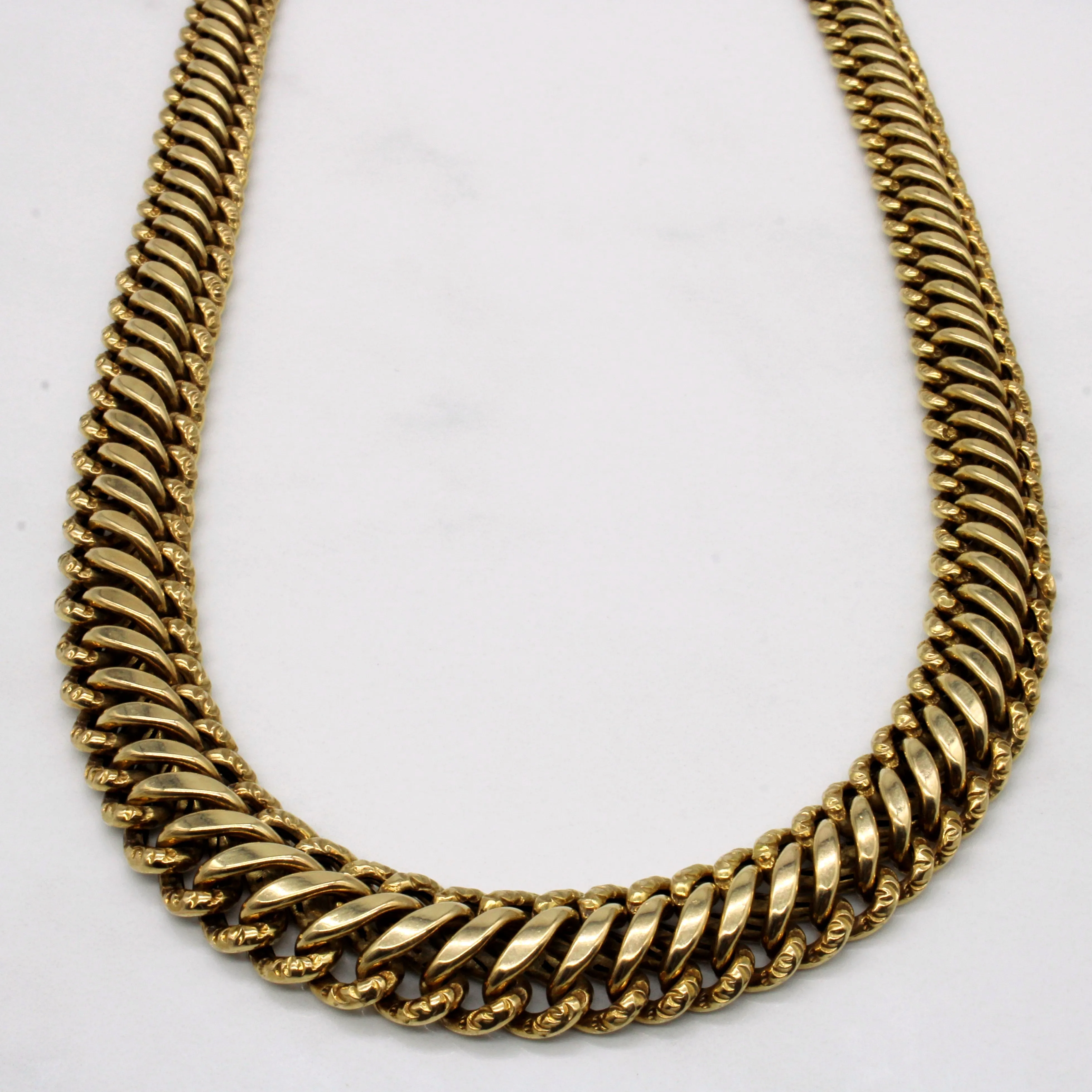 9k Yellow Gold Graduated Width Necklace | 15" | Glam Lookbook Minimal Glow