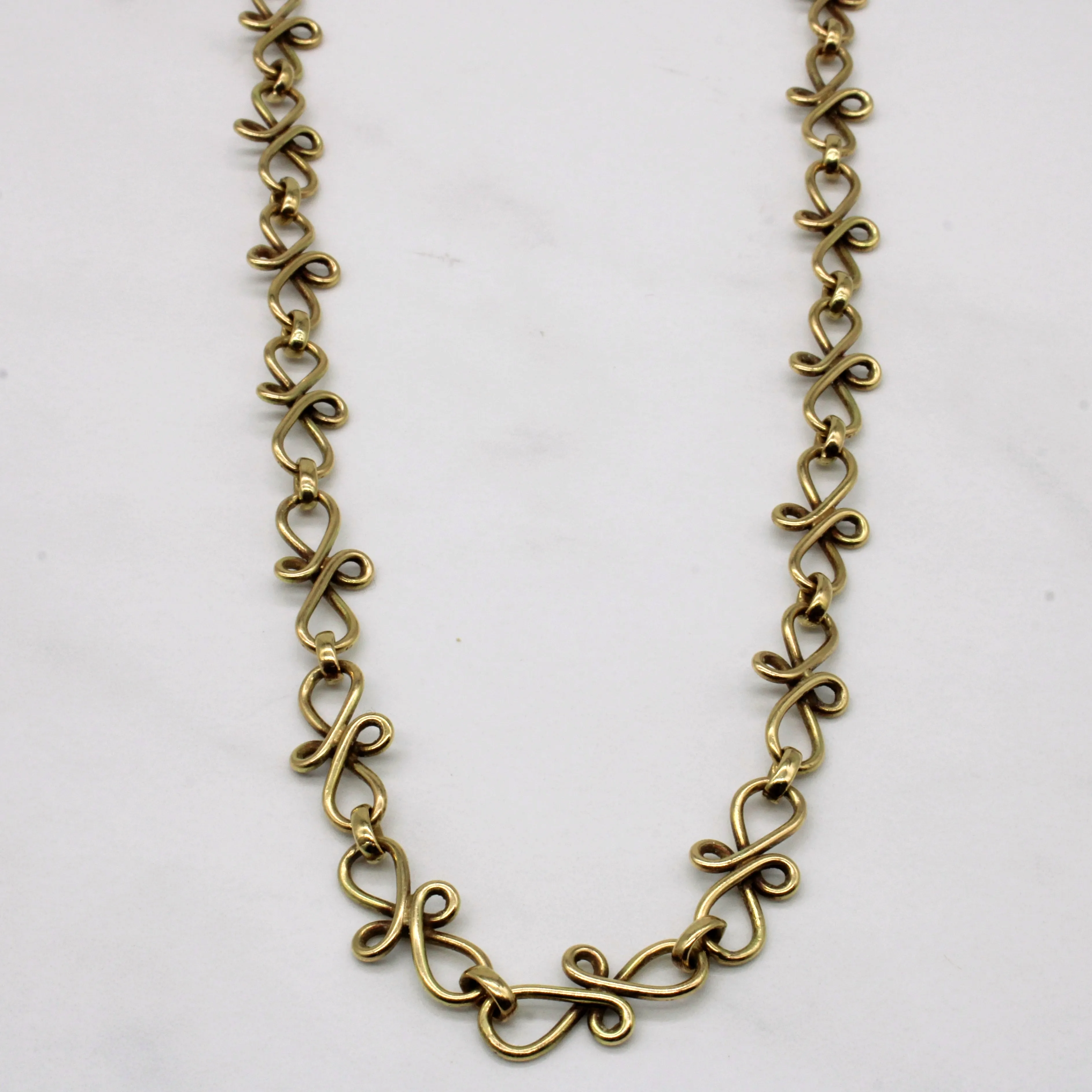 Elegant Line 9k Yellow Gold Necklace | 18" |