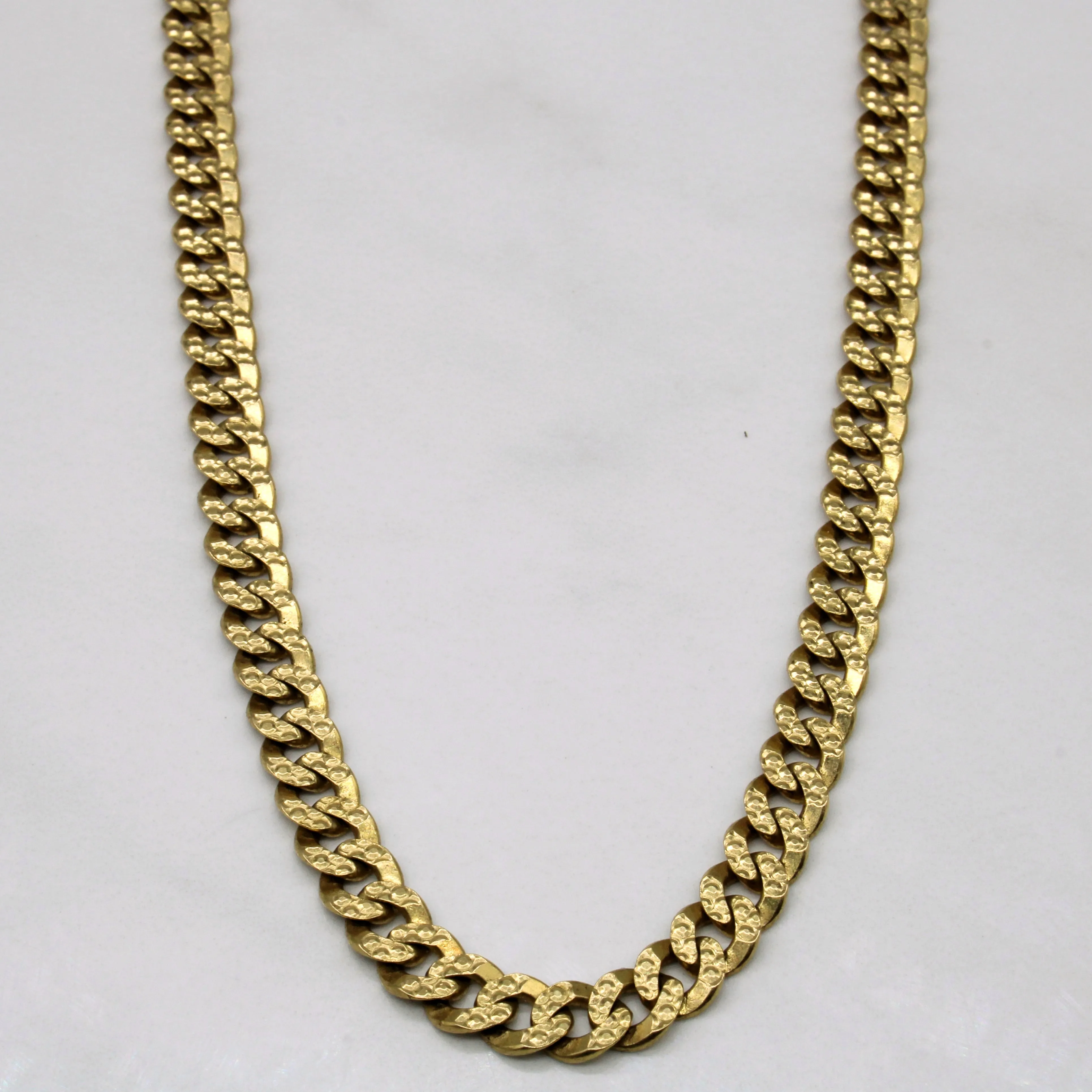 Stylish Choice Travel Style 18k Yellow Gold Curb Link Chain | 22" |