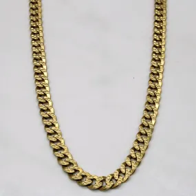 Stylish Choice Travel Style 18k Yellow Gold Curb Link Chain | 22" |