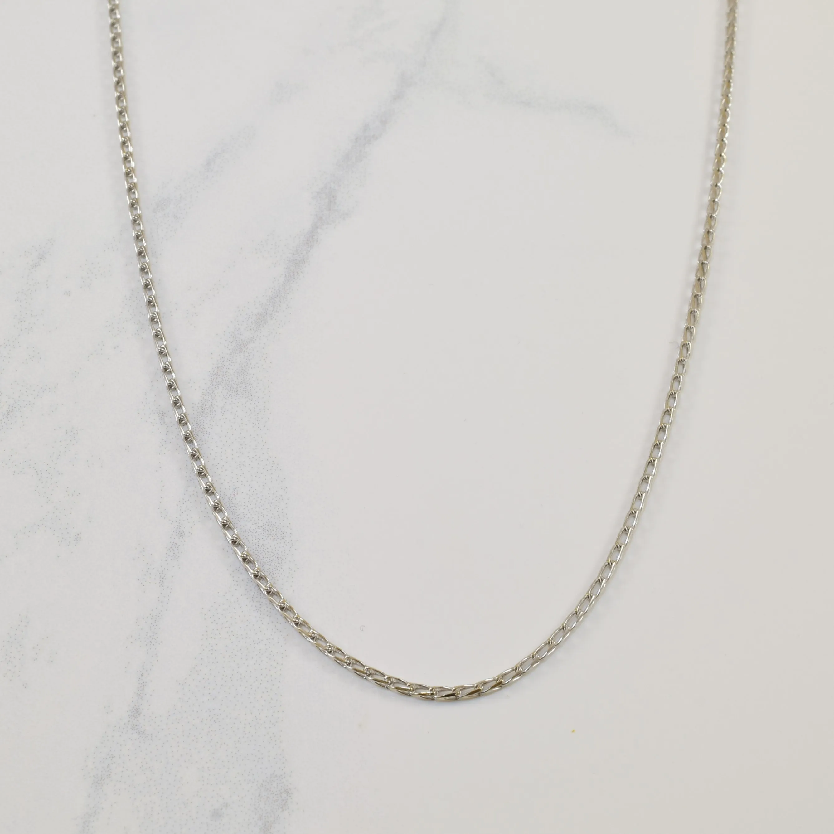 All Season 18k White Gold Wheat Chain | 18" |