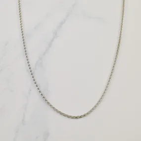 All Season 18k White Gold Wheat Chain | 18" |