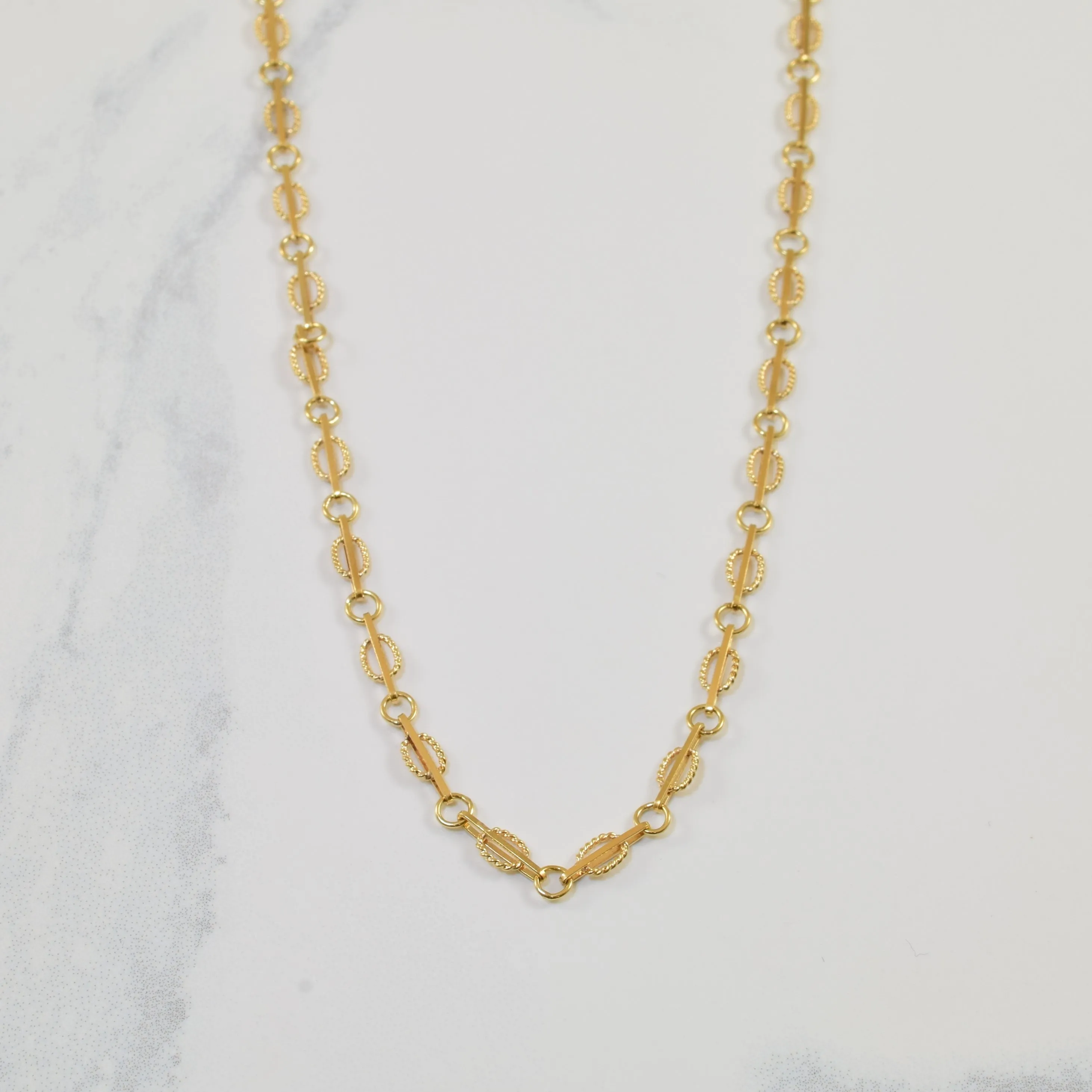 Exquisite Craft Elegant Craft 14k Yellow Gold Fancy Link Chain | 20" |