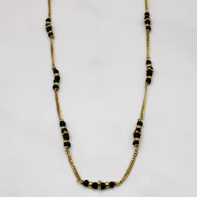 Radiant Gem Glowing Detail Agate Bead Necklace | 5.50ctw | 18" |