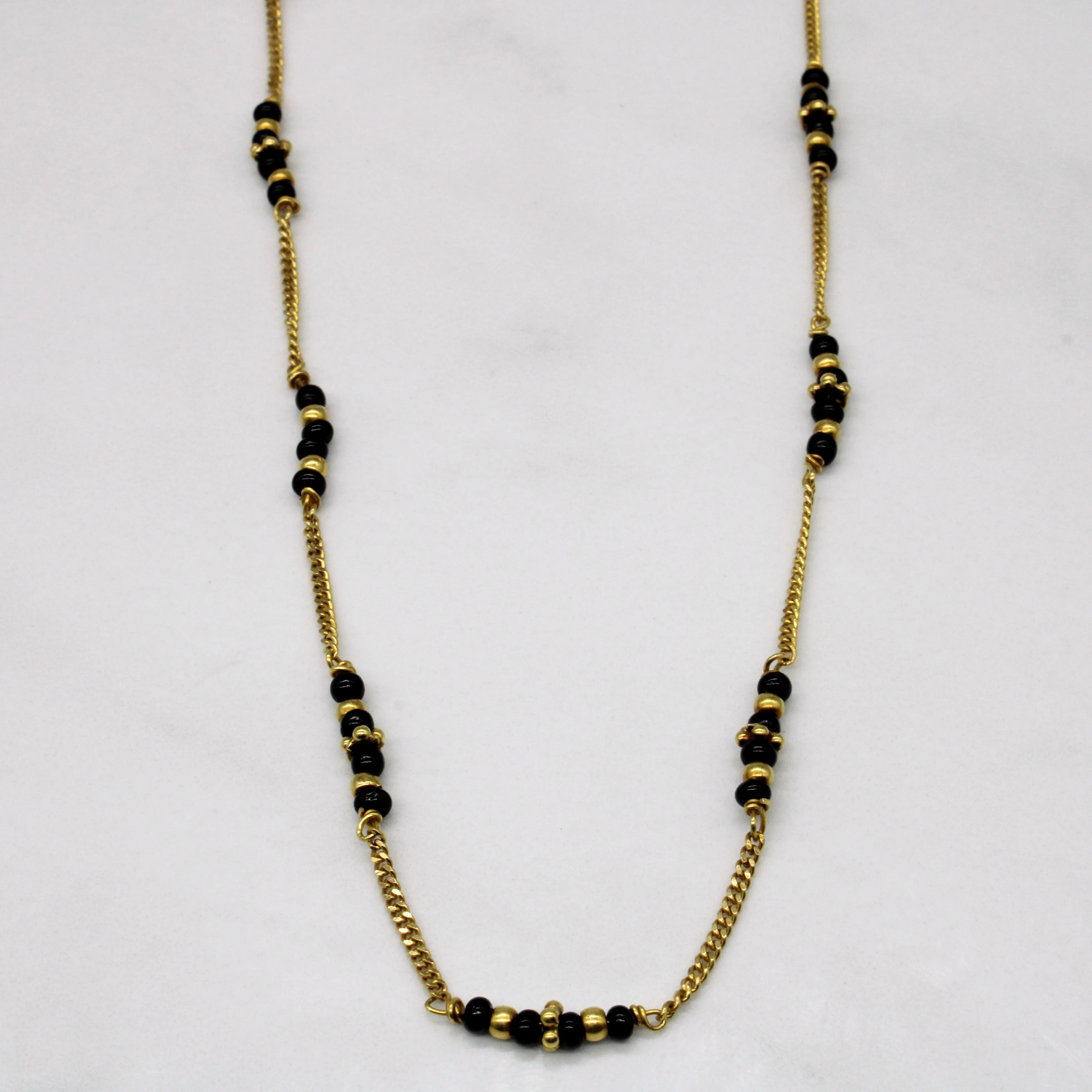 Radiant Gem Glowing Detail Agate Bead Necklace | 5.50ctw | 18" |