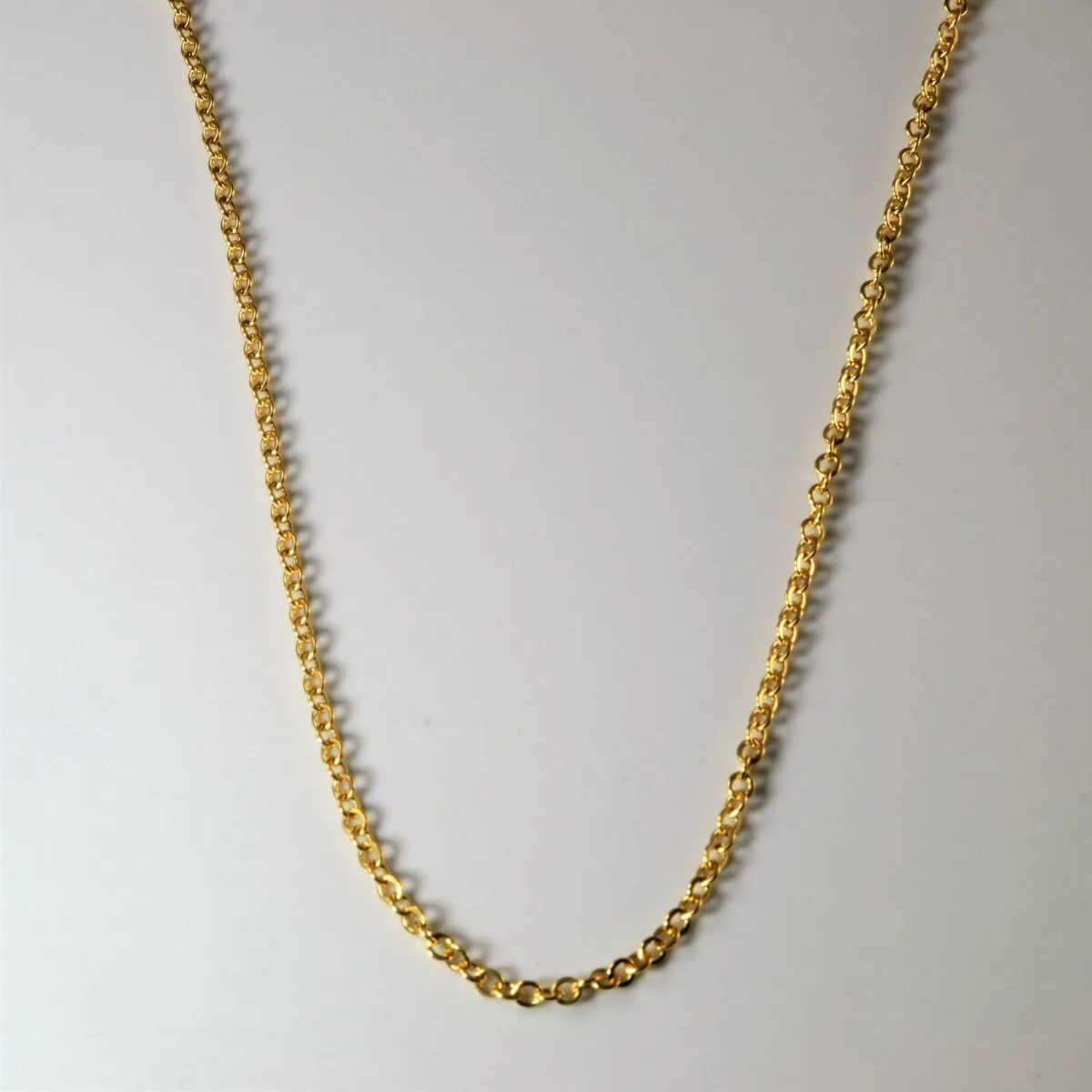 Stylish Highlight 10k Yellow Gold Cable Chain | 18" |