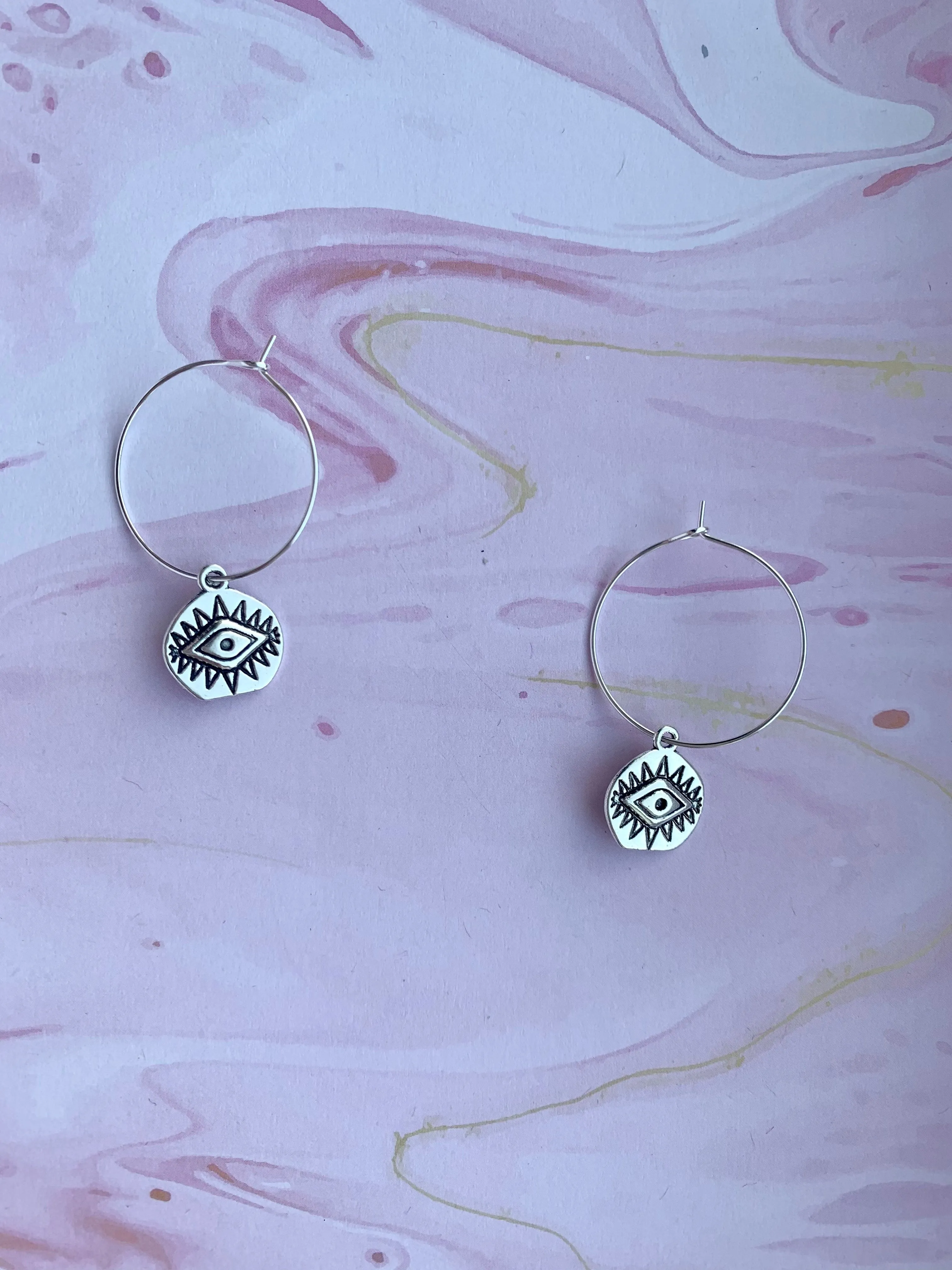 All Seeing Eye Earrings Bright Item Decorative Detail