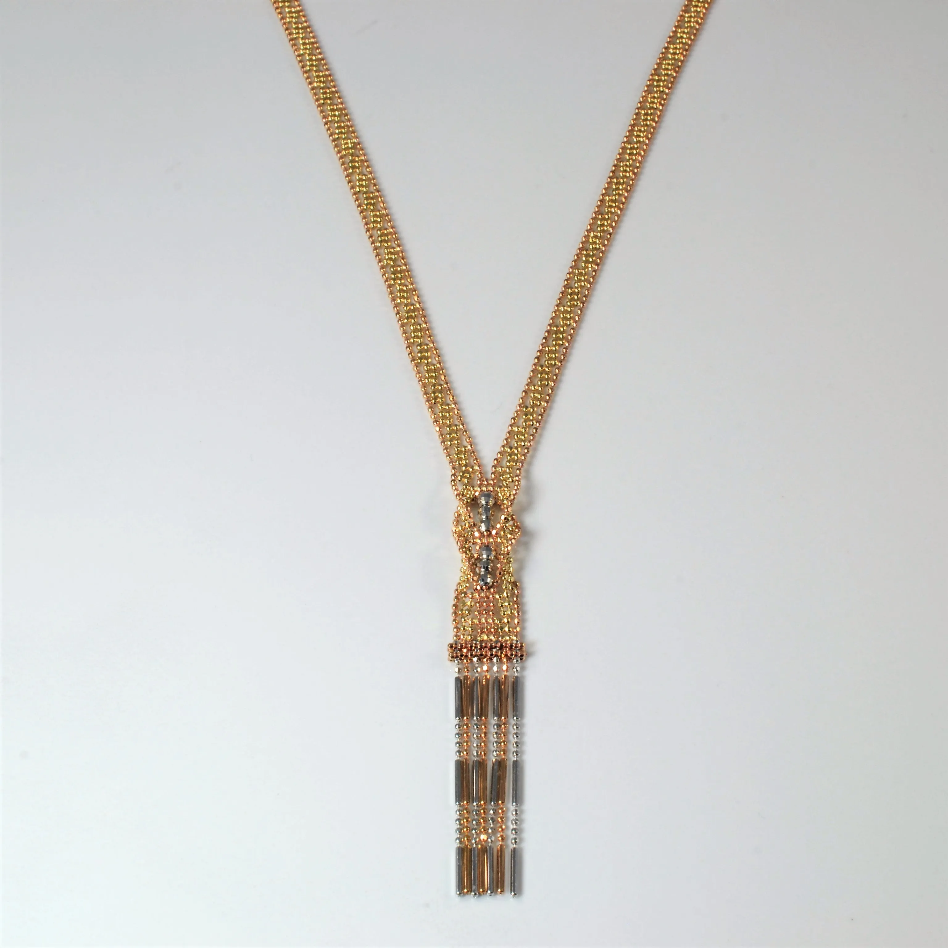 Beaded Lariat Style Necklace | 17" | Polished Jewelry Luxe Essentials