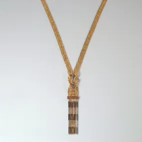 Beaded Lariat Style Necklace | 17" | Polished Jewelry Luxe Essentials