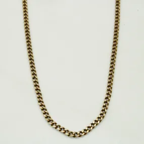 10k Yellow Gold Curb Link Chain | 22" | Polished Design Weekend Chic