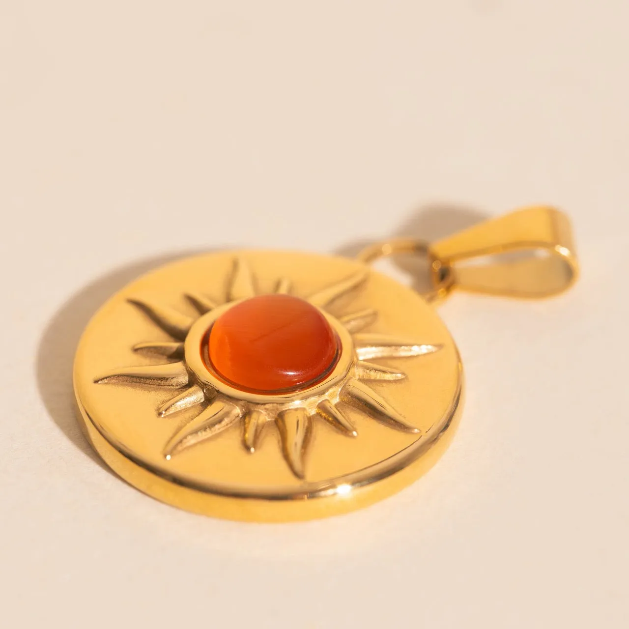 Amber Sun Necklace Charm Mother Gift