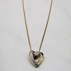 Sleek Craft Diamond Heart Pendant | 0.15ctw | 20" |