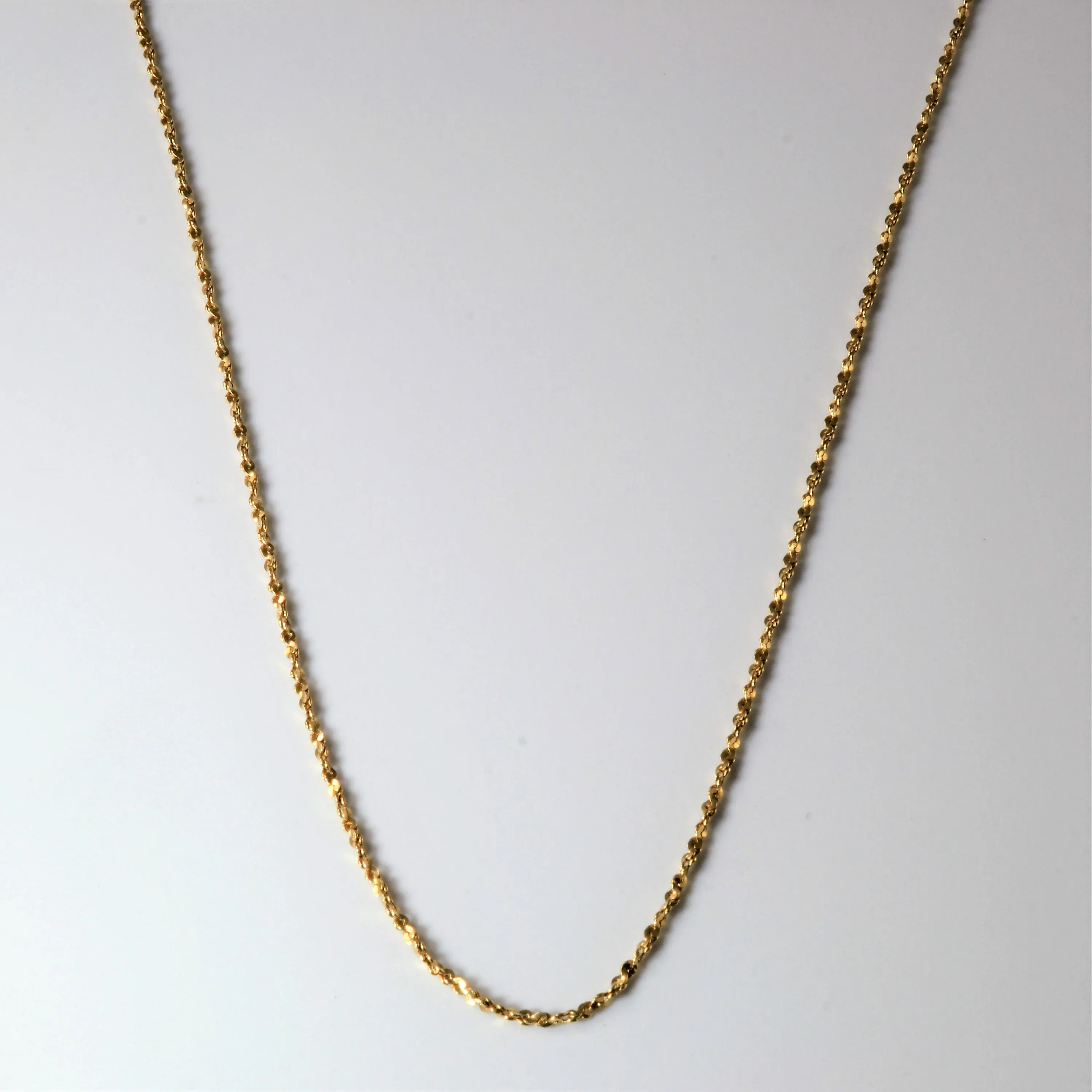 10k Yellow Gold Twisted Serpentine Chain | 22" | Light Play Occasion Look