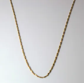 10k Yellow Gold Twisted Serpentine Chain | 22" | Light Play Occasion Look