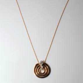 Diamond Swirl Pendant Necklace | 0.26ctw | 18"| Bright Touch Minimalist Look