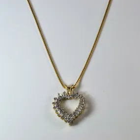 Diamond Heart Necklace | 0.52ctw | 16" | Subtle Edge