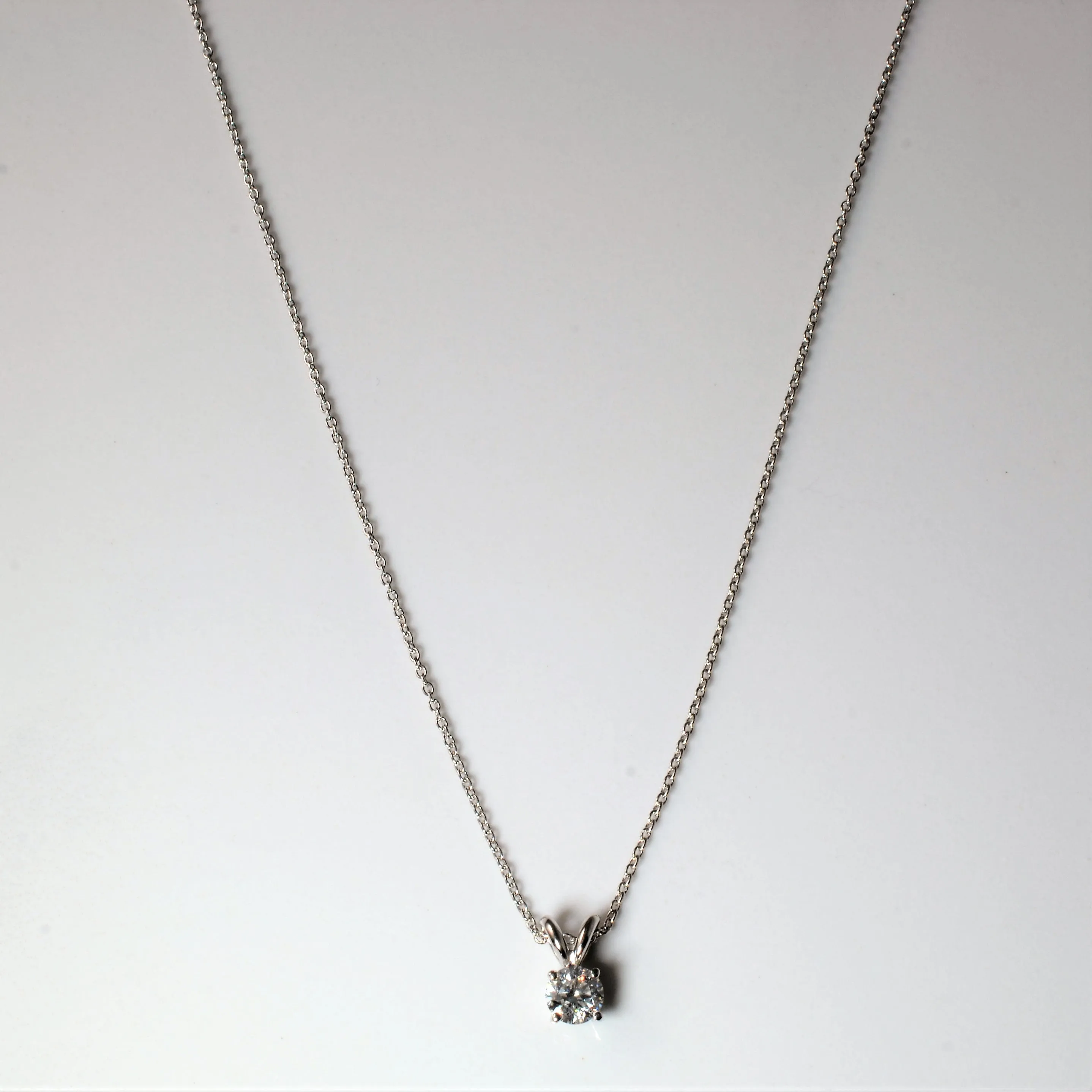 Subtle Mood Solitaire Diamond Pendant Necklace | 0.46ct | 18" |