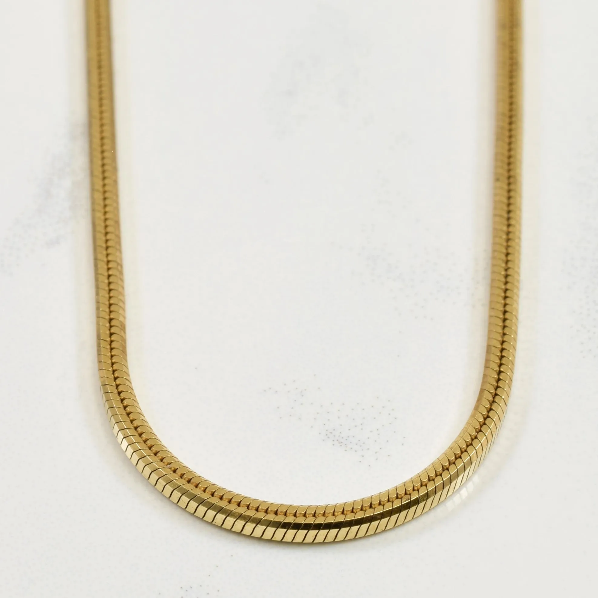 10k Yellow Gold Herringbone Chain | 19.25" | Everyday Accessory Charming Sparkle