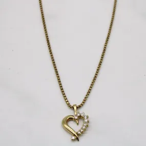 Gift Moment Enchanted Look Diamond Heart Pendant Necklace | 0.13ctw | 22" |