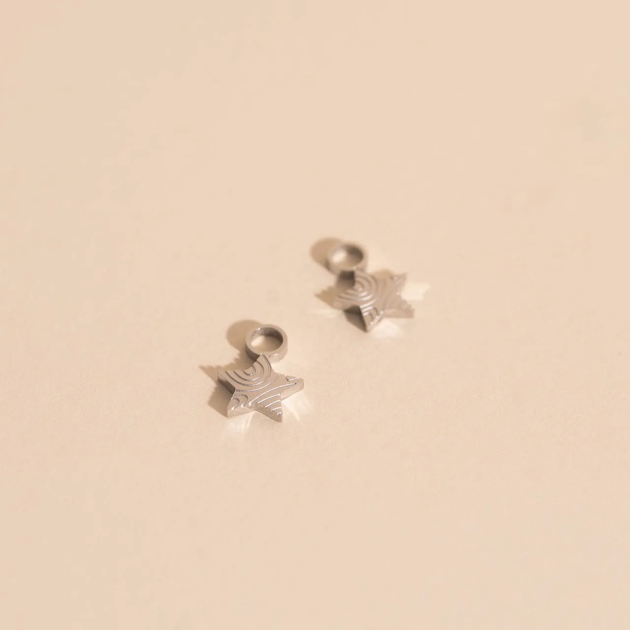 Chic Decor Star Print Huggie Hoop Charms