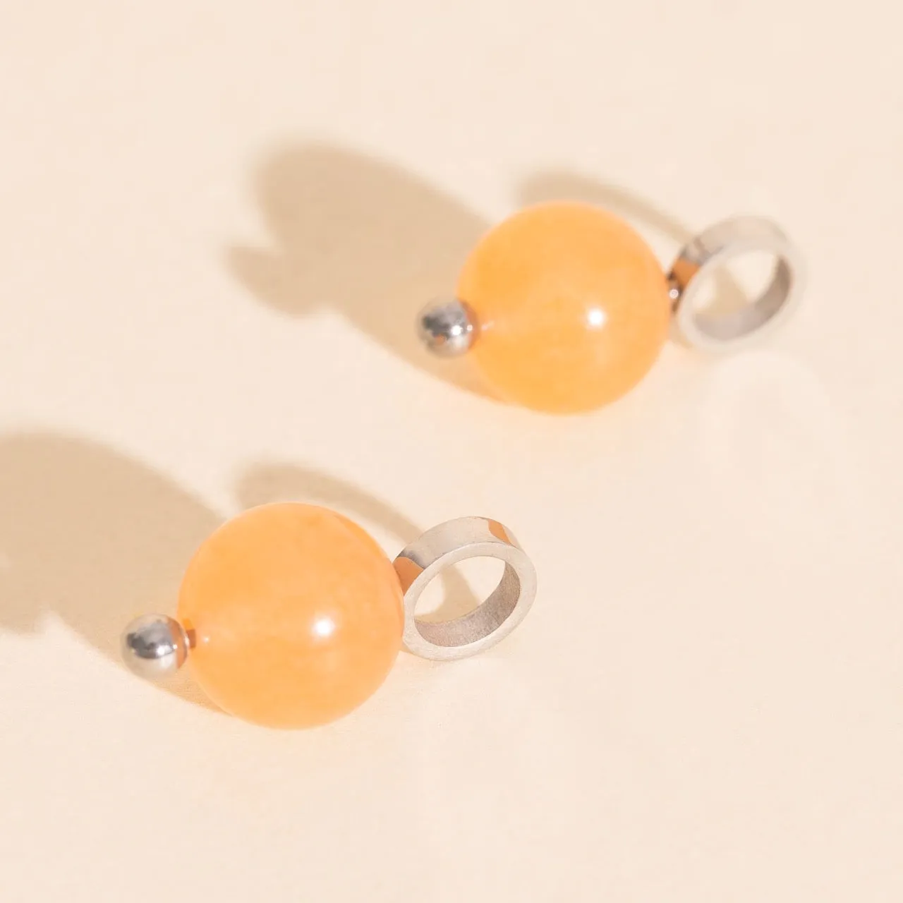 Aura Huggie Hoop Charms Minimalist Adornment Refined Accessory