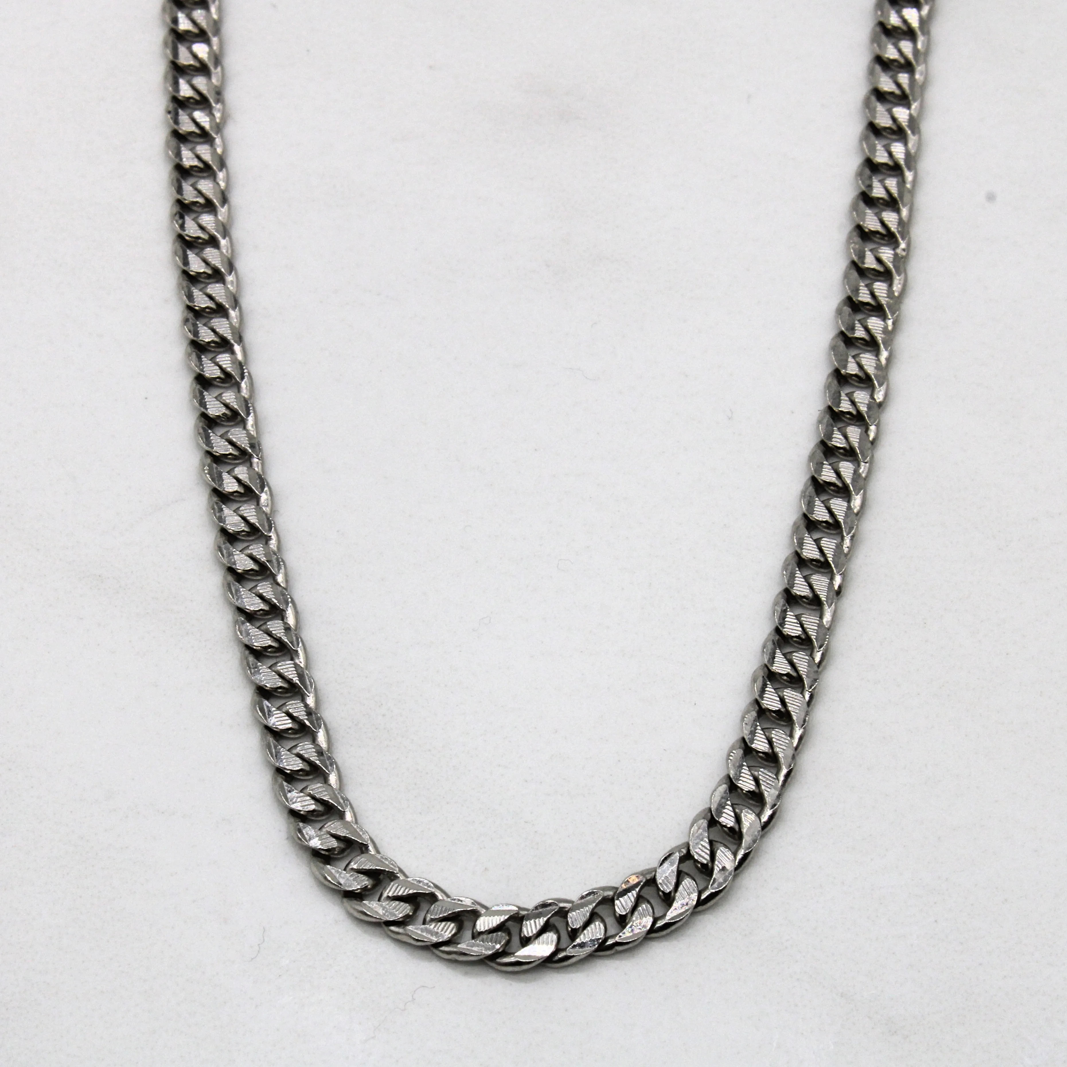 Platinum Textured Cuban Link Chain | 24" | Statement Shine