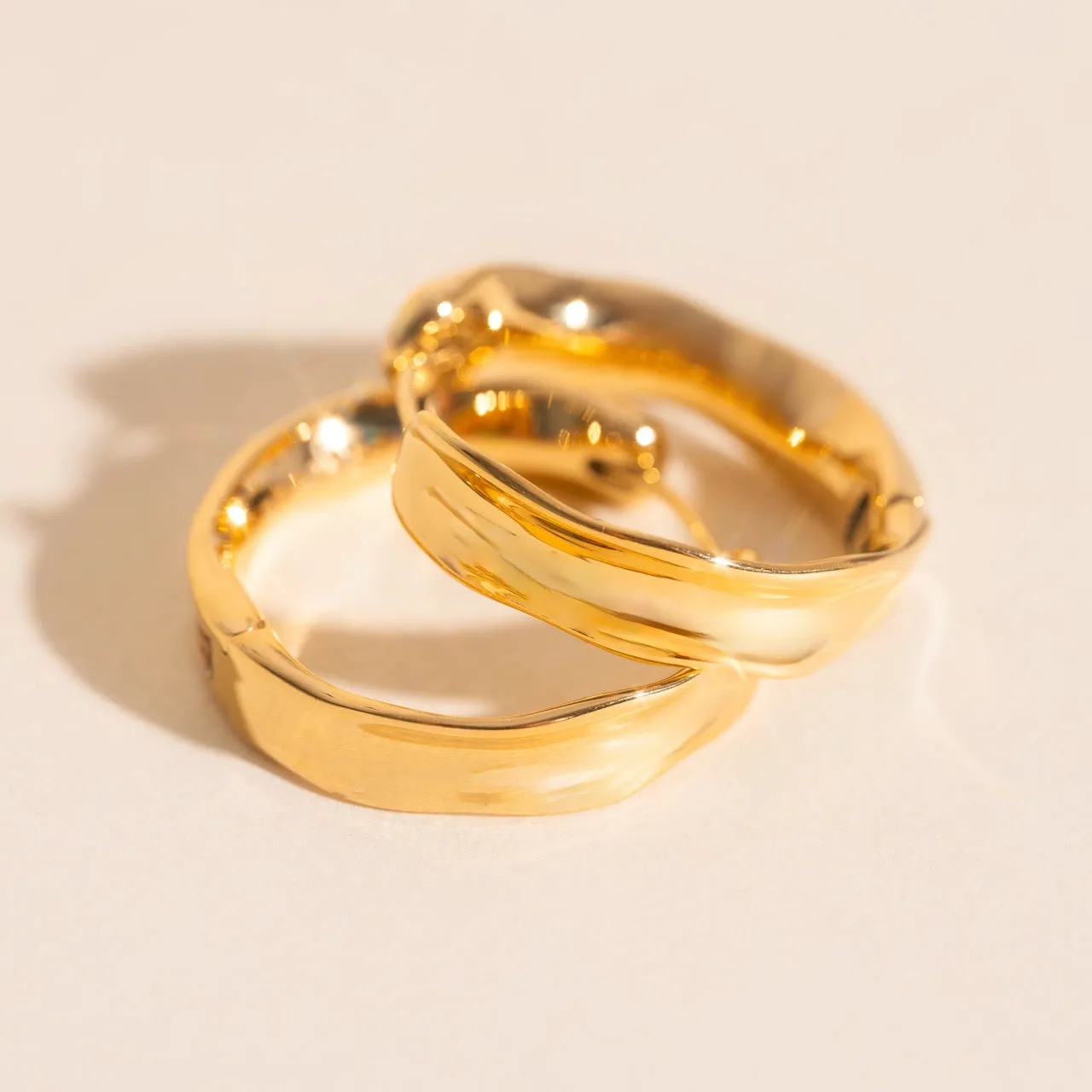 Bangle Rounded Huggie Hoop Earrings Oversized Ornament Attractive Adornment