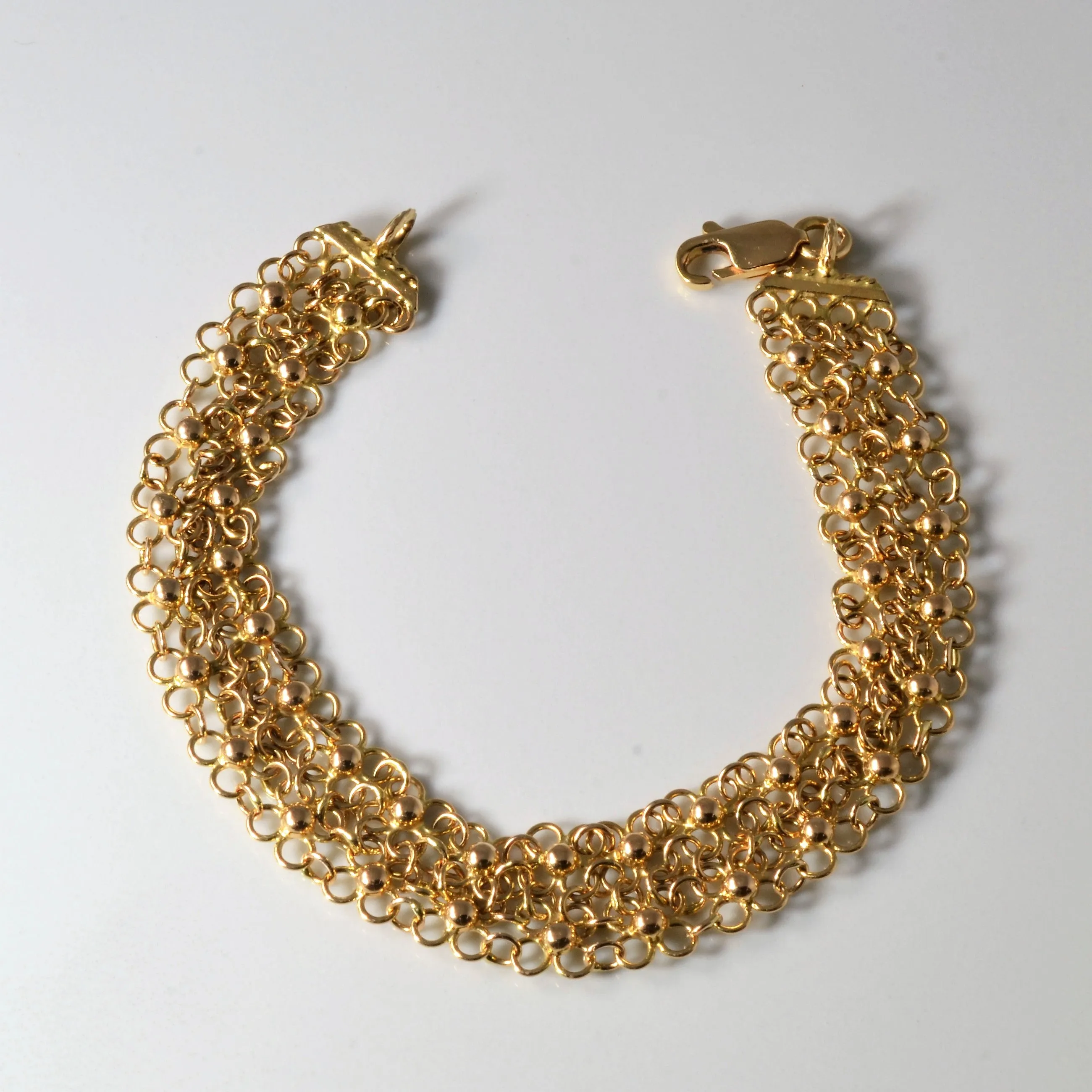 Fashionable Edge Sophisticated Gifts Beaded Parallel Chain Bracelet | 7.5" |