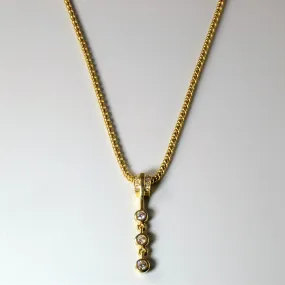 Timeless Treasures Bezel Set Diamond Drop Necklace | 0.84ctw | 18" |