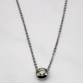 Eye Catching Bezel Set Diamond Necklace | 0.40ct | 20" |