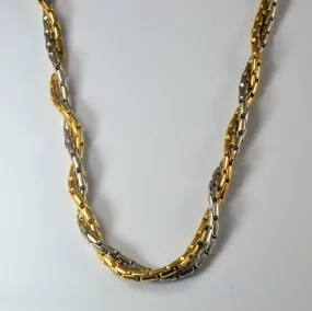 Distinctive Edge Chic pieces Birks' Braided Two Tone Twisted Chain | 18" |