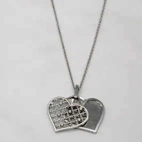 Crystal Clear Distinctive Layer Birks' Diamond Lattice Heart Necklace | 0.04ctw | 16" |