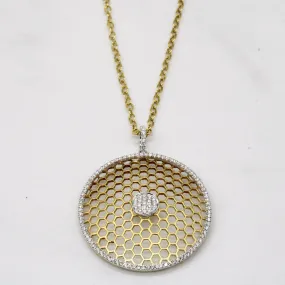 'Birks' Diamond Lattice Pendant & Necklace | 0.45ctw | 16" | Timeless Trend Soft Shadow