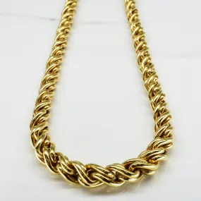 Birks' Hollow Yellow Gold Chain Necklace | 17" | Exclusive Charm