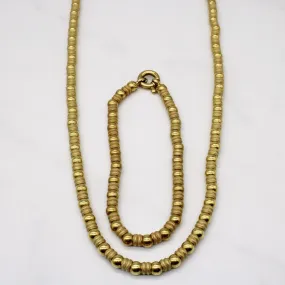 Graceful Form Vibrant Finish 'Birks' Necklace & Bracelet Set | 18", 8" |