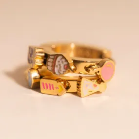 Birthday Bash 3D Huggie Hoop Earrings Trendy Adornment Trendy Element