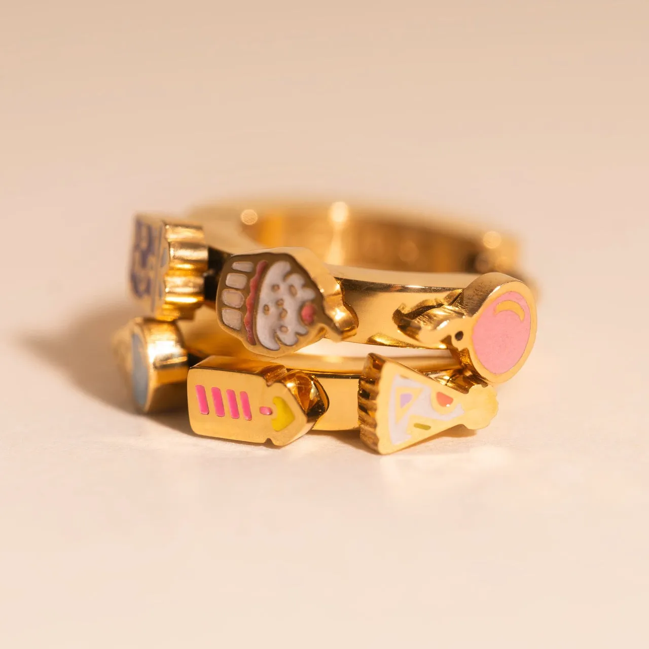 Birthday Bash 3D Huggie Hoop Earrings Trendy Adornment Trendy Element