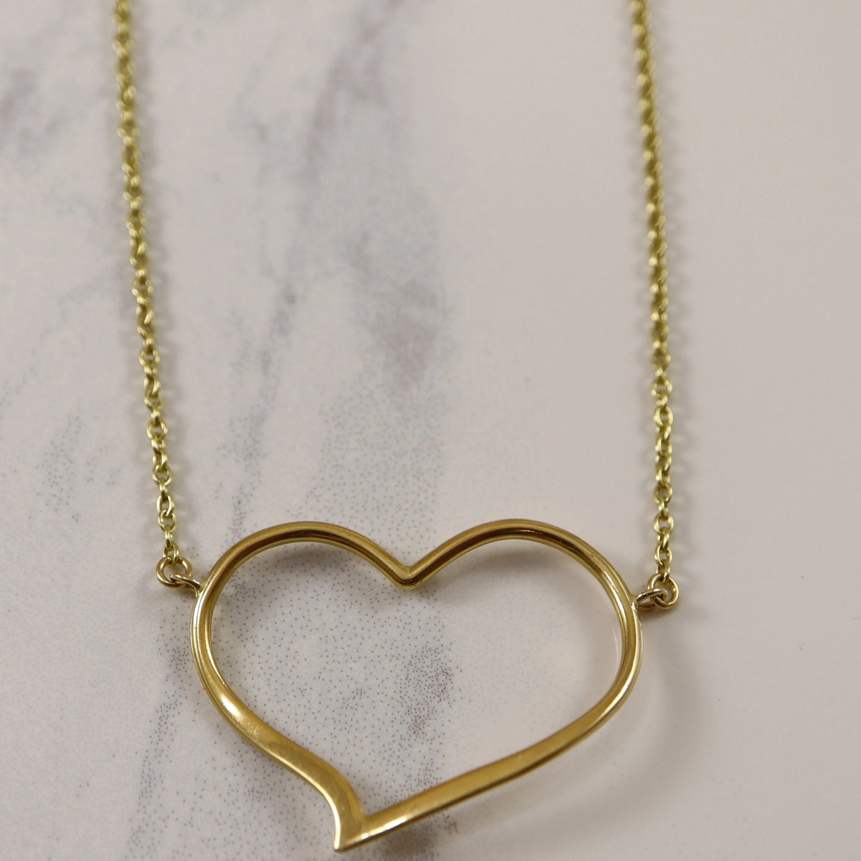 Unique Piece Floating Heart Necklace |