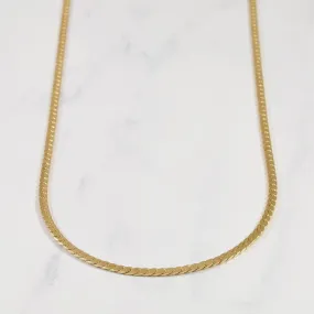 10k Yellow Gold Herringbone Chain | 20.5" | Minimalist Edge Premium Craft