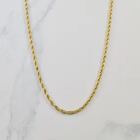 Polished Mood 14k Yellow Gold Rope Chain | 26" |