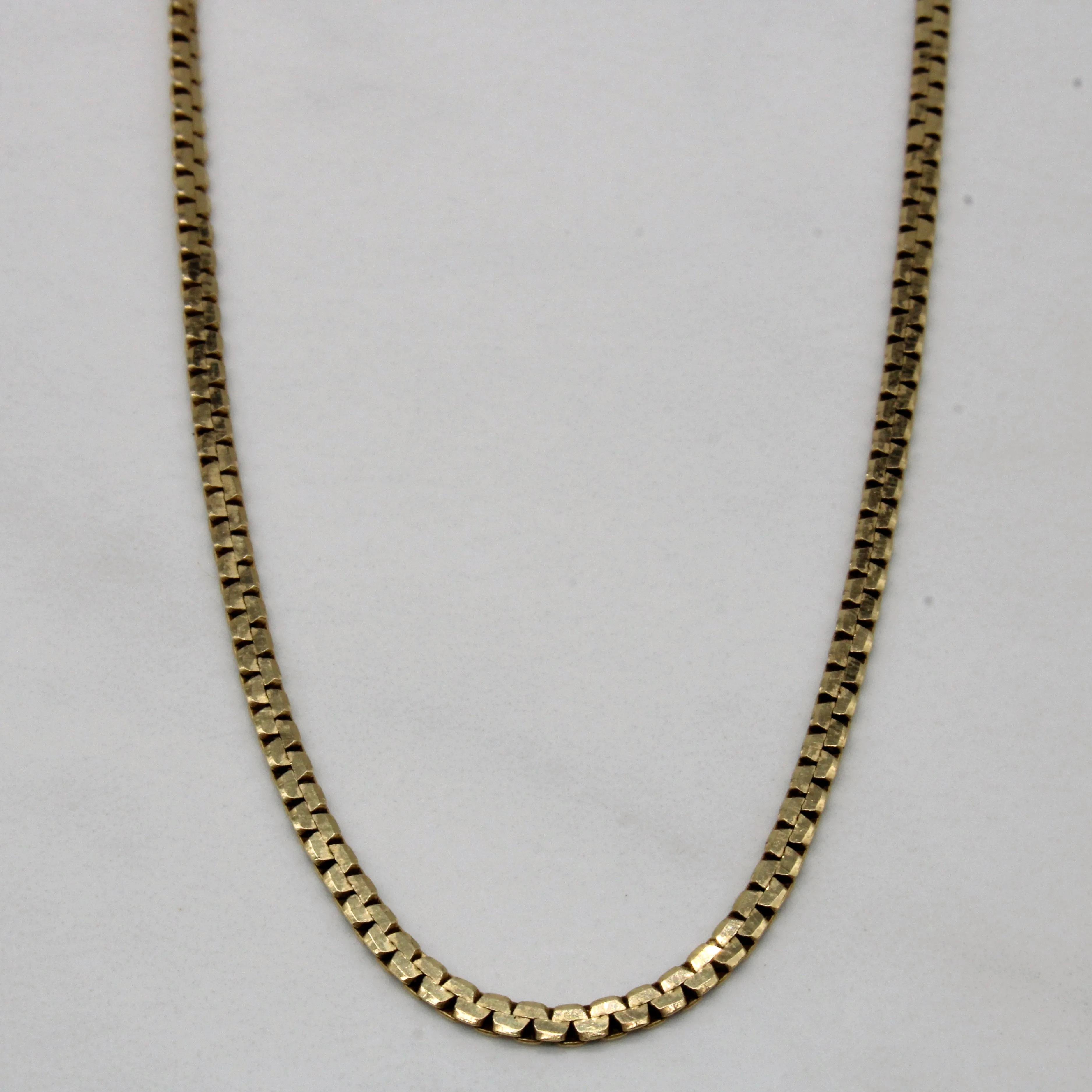 14k Yellow Gold Flat Link Chain | 16" | Evening Shine