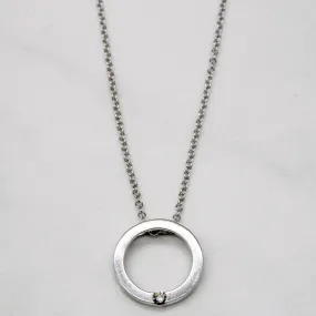 Diamond Circle Pendant | 0.04ct | 17" | Glamorous Design